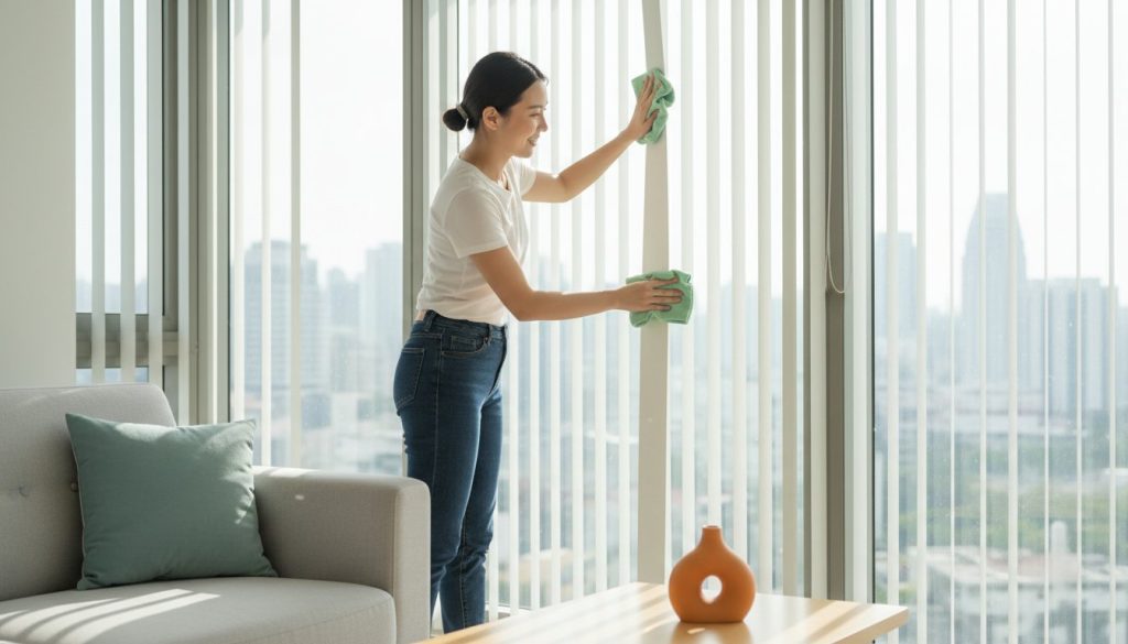 How to Clean Vertical Curtains and Blinds in Singapore Without Taking Them Down